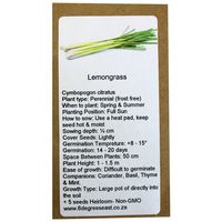 6 Degrees East Heirloom Herb Seeds - Lemongrass